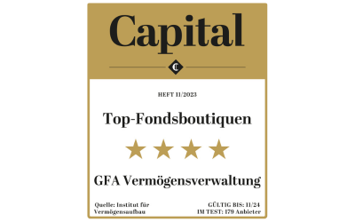 GFA als Top-Fondsboutique ausgezeichnet